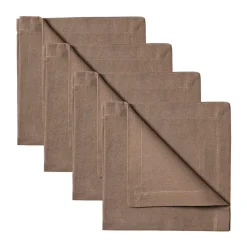 Serviette Robert Lot de 4, Brun taupe foncé