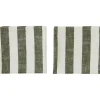 Serviette Striped 45x45 cm Lot de 2, Olive