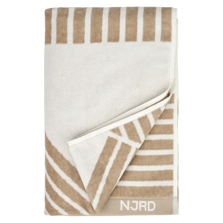 Serviette Stripes 70x140 cm , Beige
