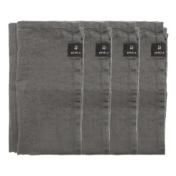 Serviette Sunshine lot de 4, Charcoal (gris foncé)