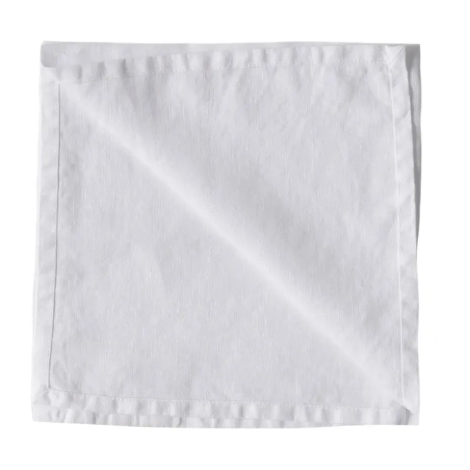 Serviette Washed linen, Blanchi blanc