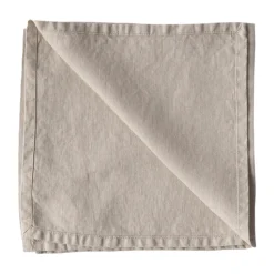 Serviette Washed linen, Gris chaud
