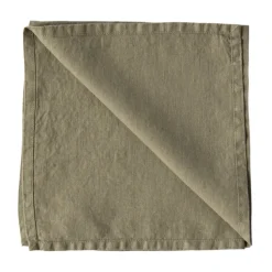 Serviette Washed linen, Olive