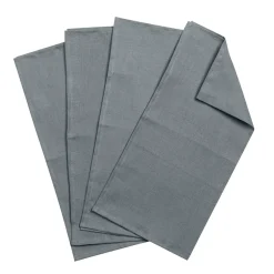 Serviettes de table Clean 45 x 45 cm lot de 4, bleu fumé