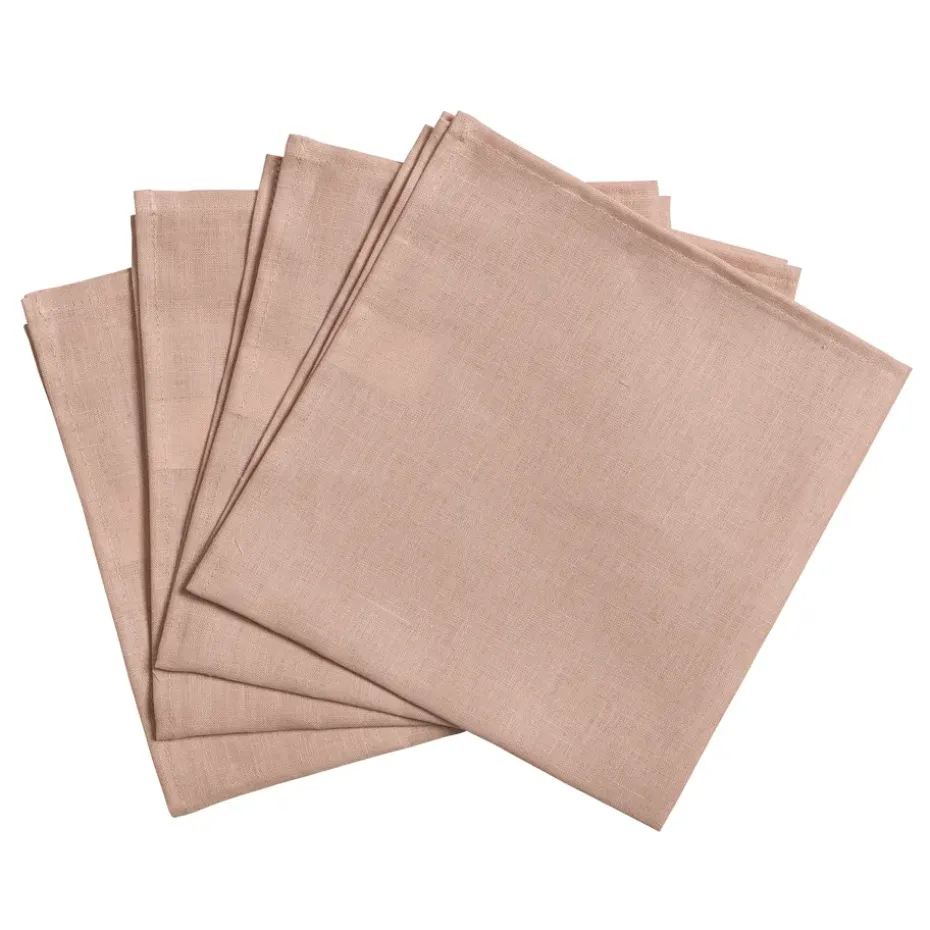 Serviettes de table Clean 45 x 45 cm lot de 4, rose poussiéreux