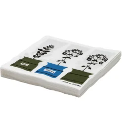 Serviettes Persons kryddskåp Lot de 20, vert-bleu