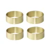 Serviettes ronds Bloomingville - lot de 4, laiton
