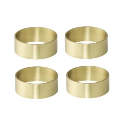Serviettes ronds Bloomingville - lot de 4, laiton