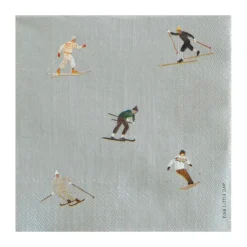 Serviettes Skiers lot de 25, Grey