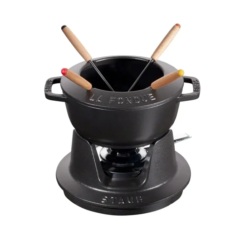 Set à fondue Staub 1,1 l, noir