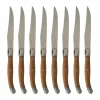 Set de 8 couteaux à viande Nordwik, Acier inoxydable-bois