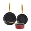 Set de casseroles et poêles Combekk Element, 4 pièces, Bordeaux