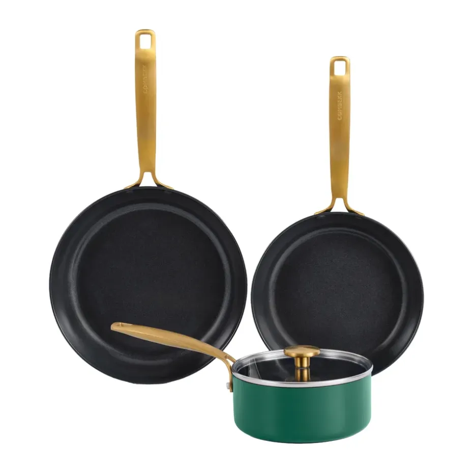 Set de casseroles et poêles Combekk Element, 4 pièces, Holly Green