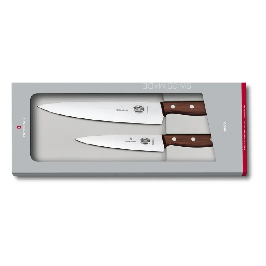 Set de couteaux de cuisine Wood, Acier inoxydable-érable