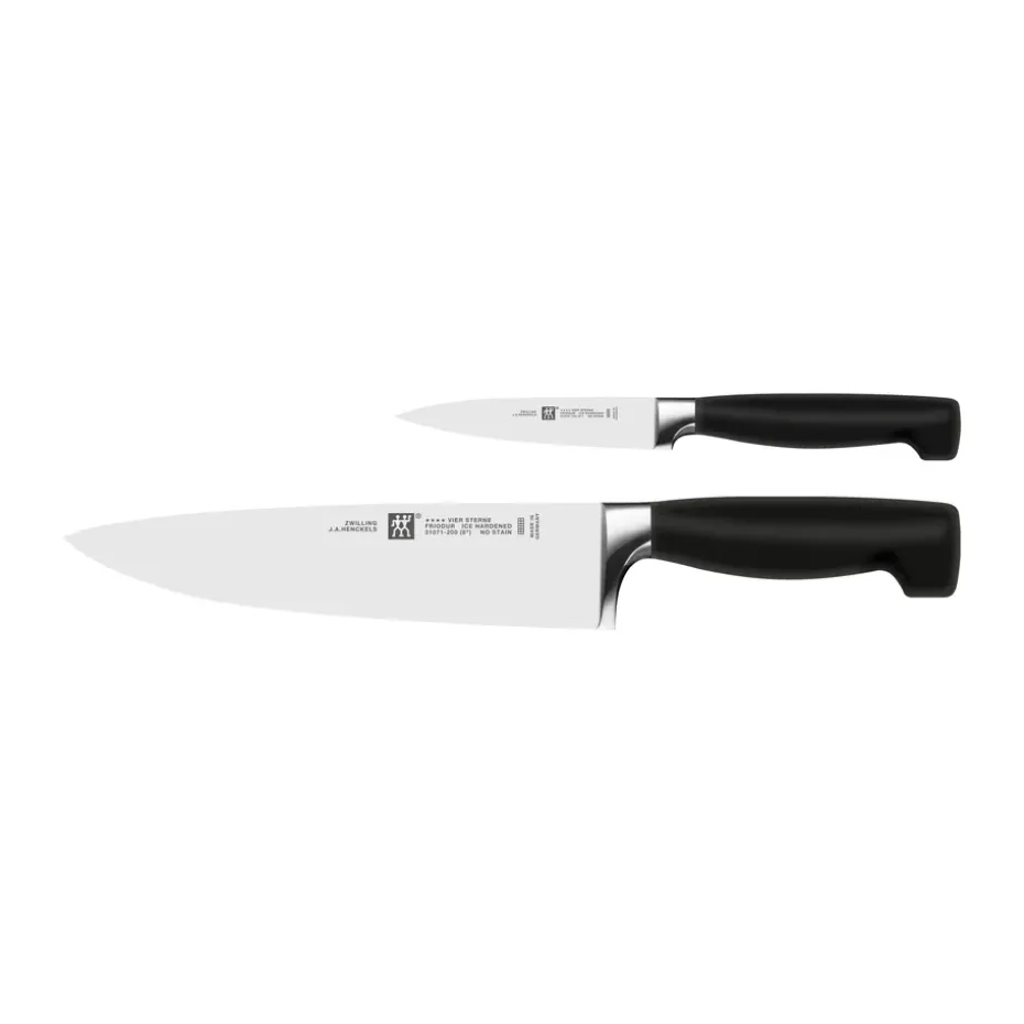 Set de couteaux Zwilling Four Star 2 pièces, Noir-acier inoxydable