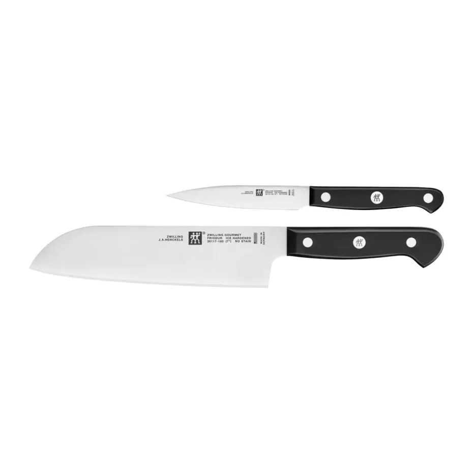 Set de couteaux Zwilling Gourmet 2 pièces, Noir-acier inoxydable