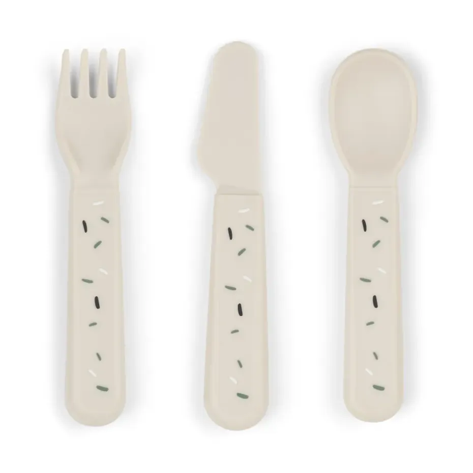 Set de couverts Confetti foodie 3 pièces, Sable