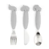 Set de couverts Easy-grip Deer Friends 3 pièces, Gris