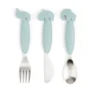 Set de couverts Easy-grip Deer Friends 3 pièces, Bleu