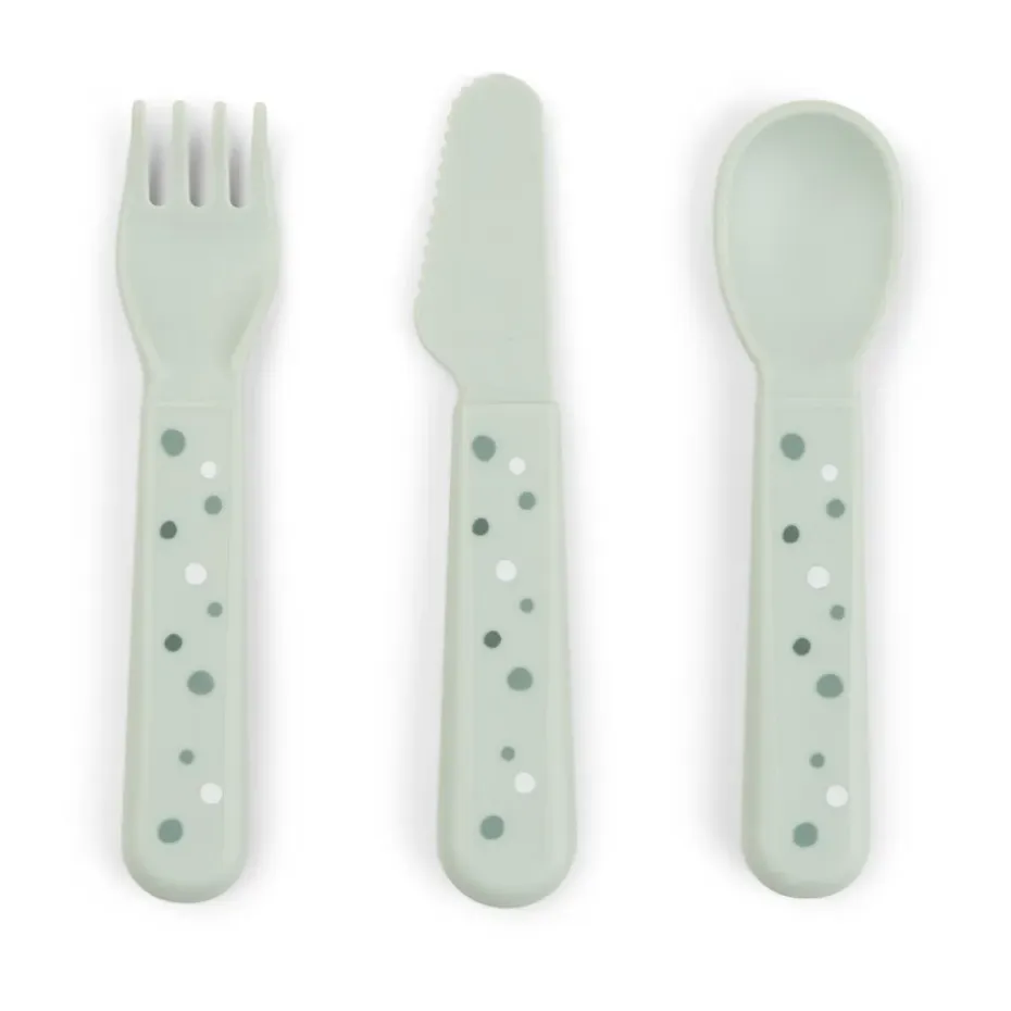 Set de couverts Happy Dots foodie 3 pièces, Vert