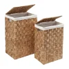 Set de paniers à linge rectangulaires Lily, 2 pièces, Natural
