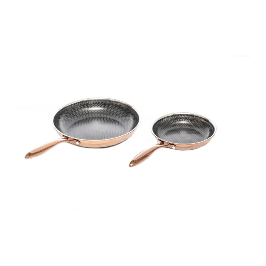 Set de poêles Hâws Santo à revêtement hybride 2 pièces, Or rose