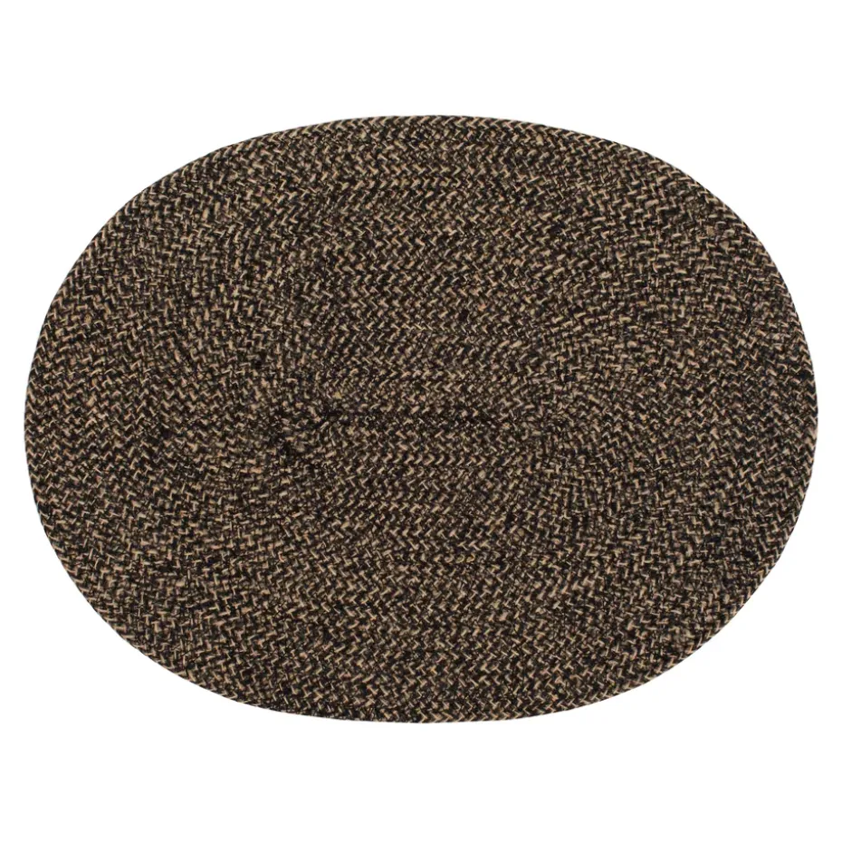 Set de table Ella oval, Noir