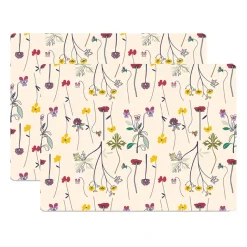 Set de table Herbarium 30x40 cm, lot de 2, Off-white