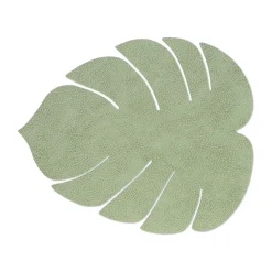 Set de table Monstera Leaf Hippo L, Vert olive