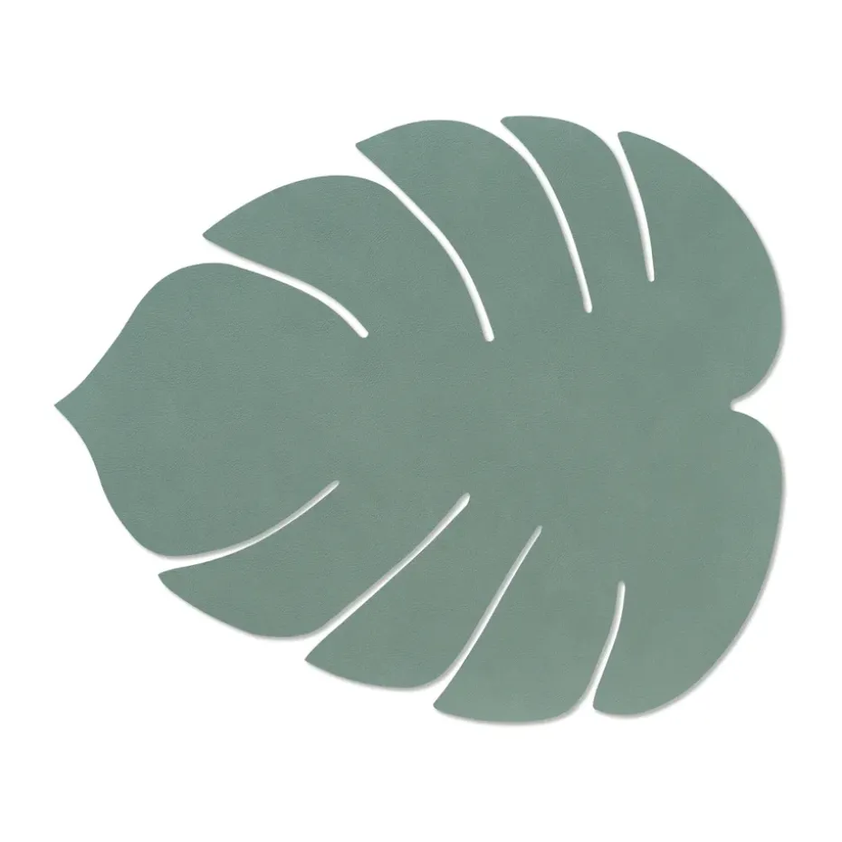 Set de table Monstera Leaf Nupo L, Vert pastel
