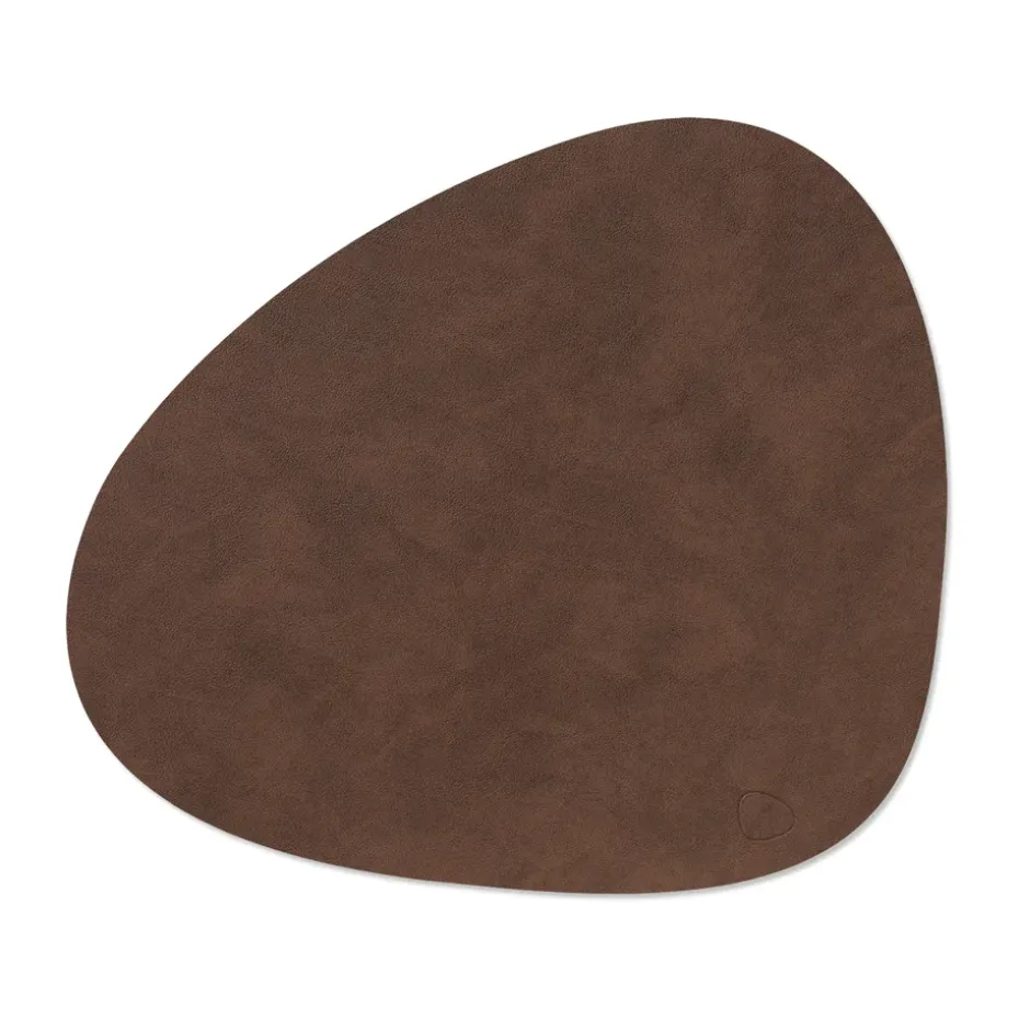 Set de table Nupo curve L, marron foncé