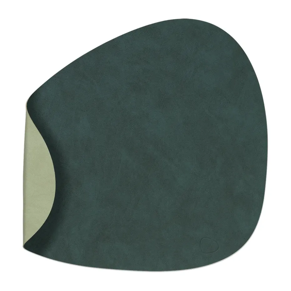 Set de table Nupo curve réversible L 1 pièce, Dark green-olive green