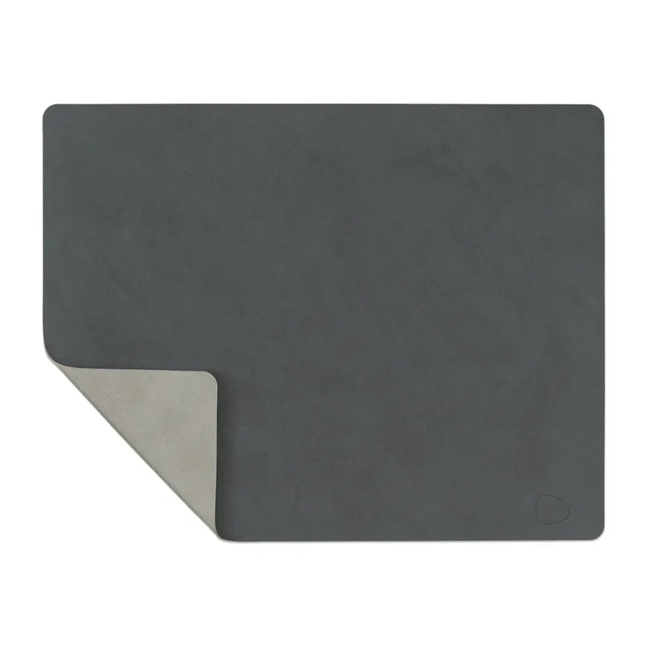 Set de table Nupo réversible square L 1 pièce, Gris Anthracite -gris clair