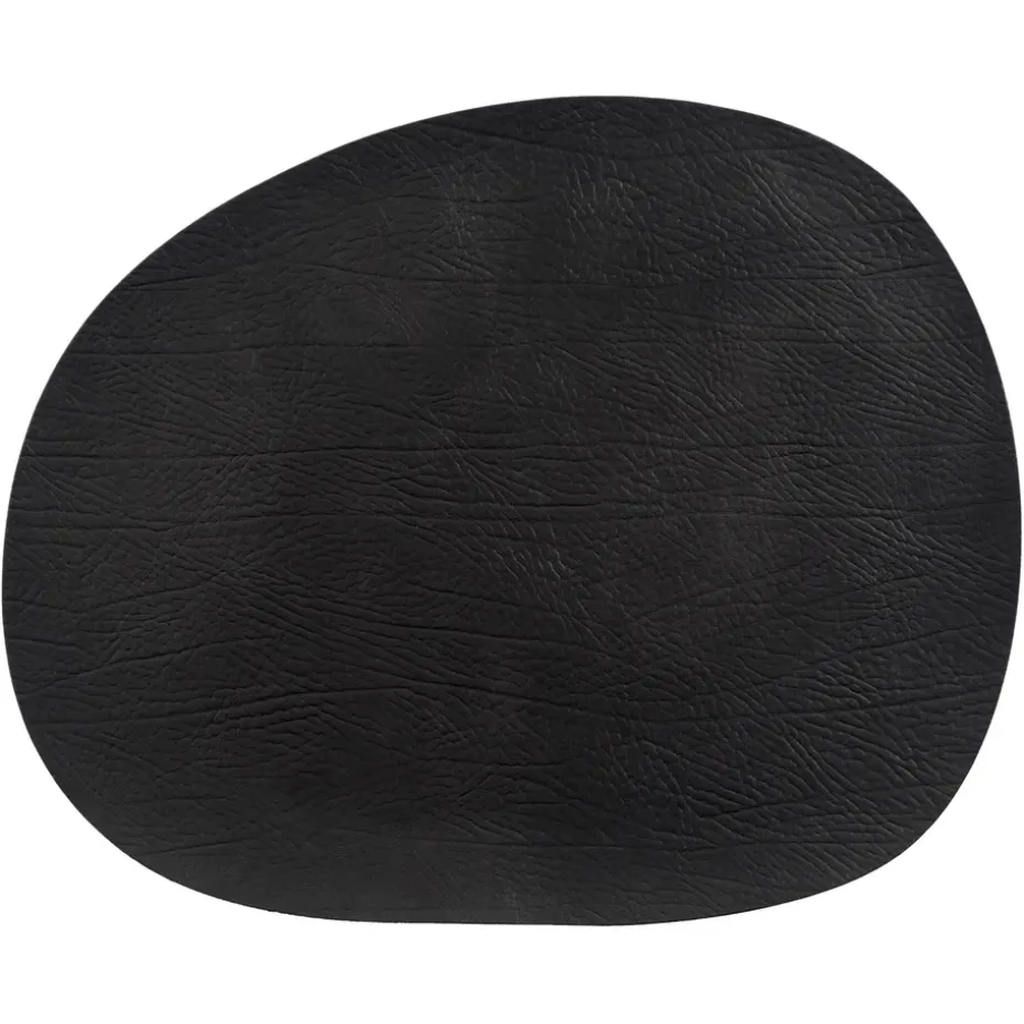 Set de table Raw cuir, Black buffalo (noir)