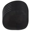 Set de table Raw cuir, lot de 6, Noir