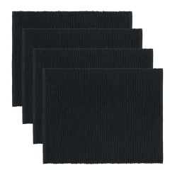 Set de table Uni 35x46 cm, lot de 4, Noir