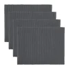 Set de table Uni 35x46 cm, lot de 4, Gris granit