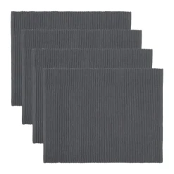 Set de table Uni 35x46 cm, lot de 4, Gris granit