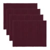Set de table Uni 35x46 cm, lot de 4, Bordeaux