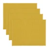 Set de table Uni 35x46 cm, lot de 4, Jaune moutarde