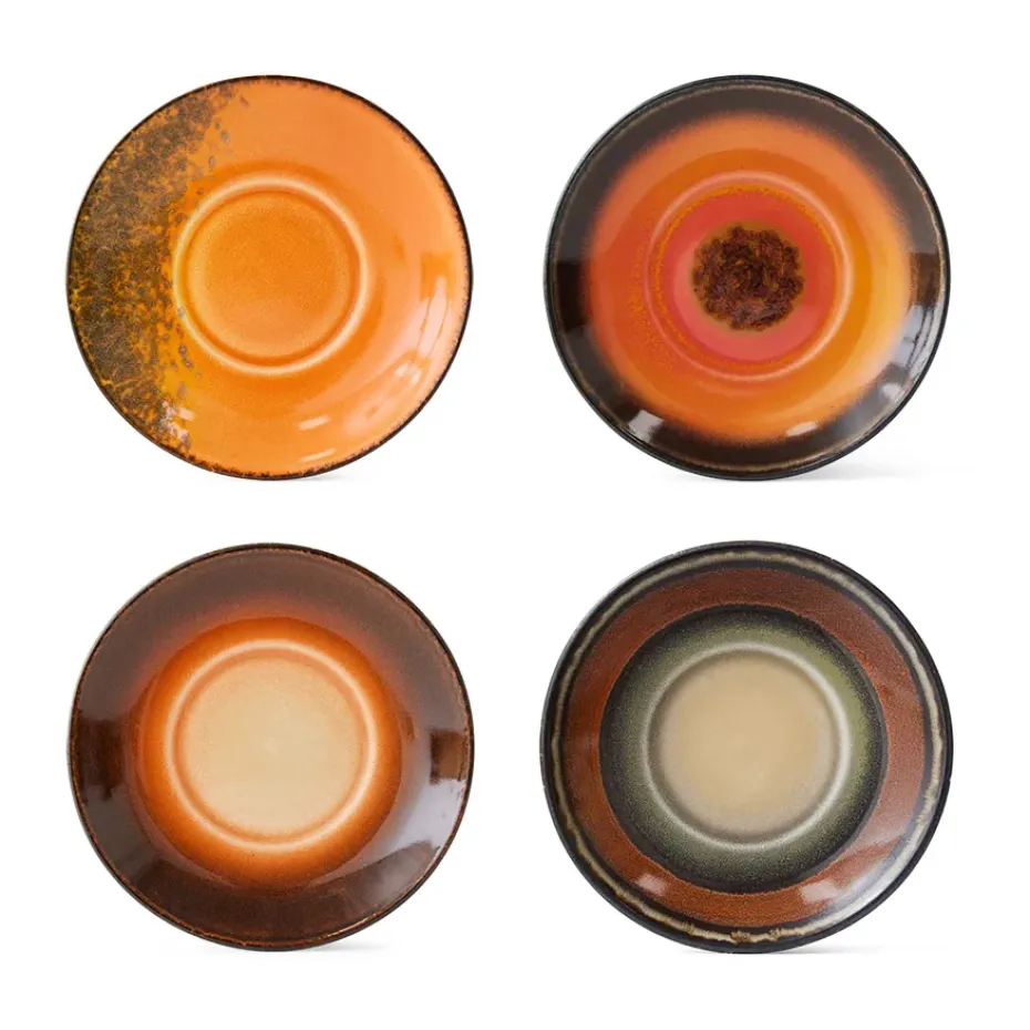 Soucoupe à café 70's Ø11,5 cm 4 pièces, Roasts