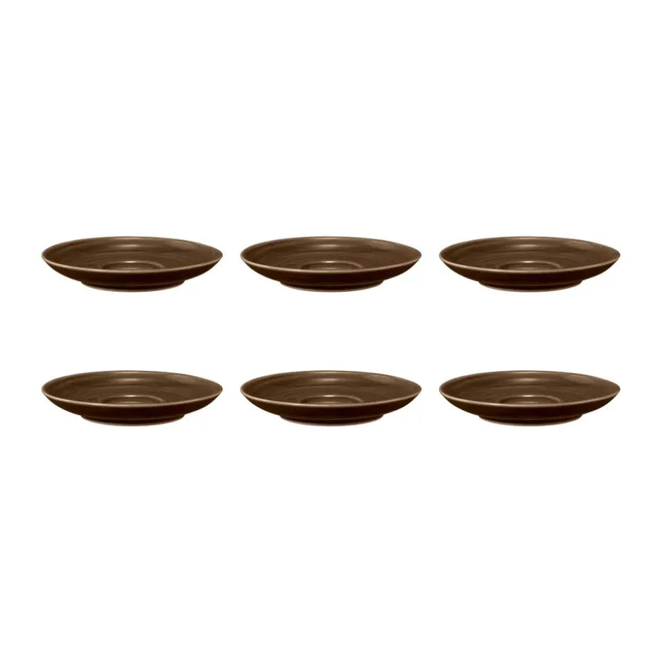 Soucoupe à café Terra Ø 12 cm, lot de 6, Earth Brown