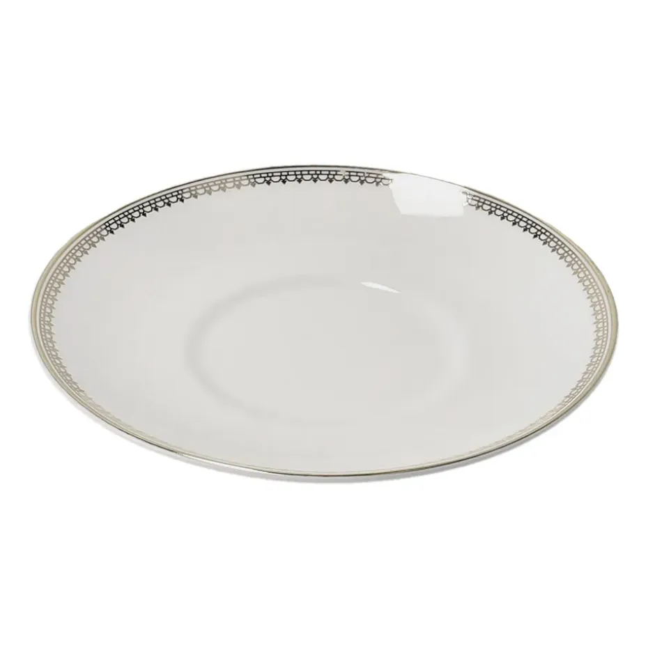 Soucoupe pour tasse à café Vera Wang Lace Gold, blanc