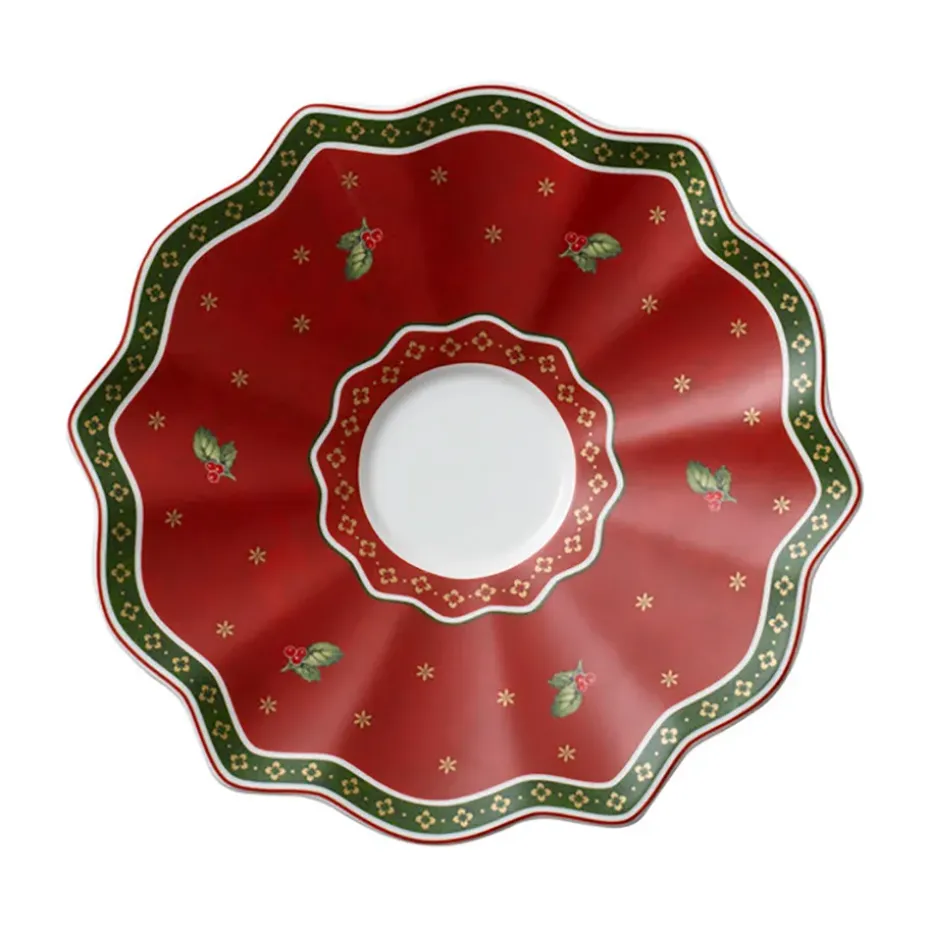 Soucoupe pour tasse Toy's Delight Ø 19 cm, Blanc-rouge