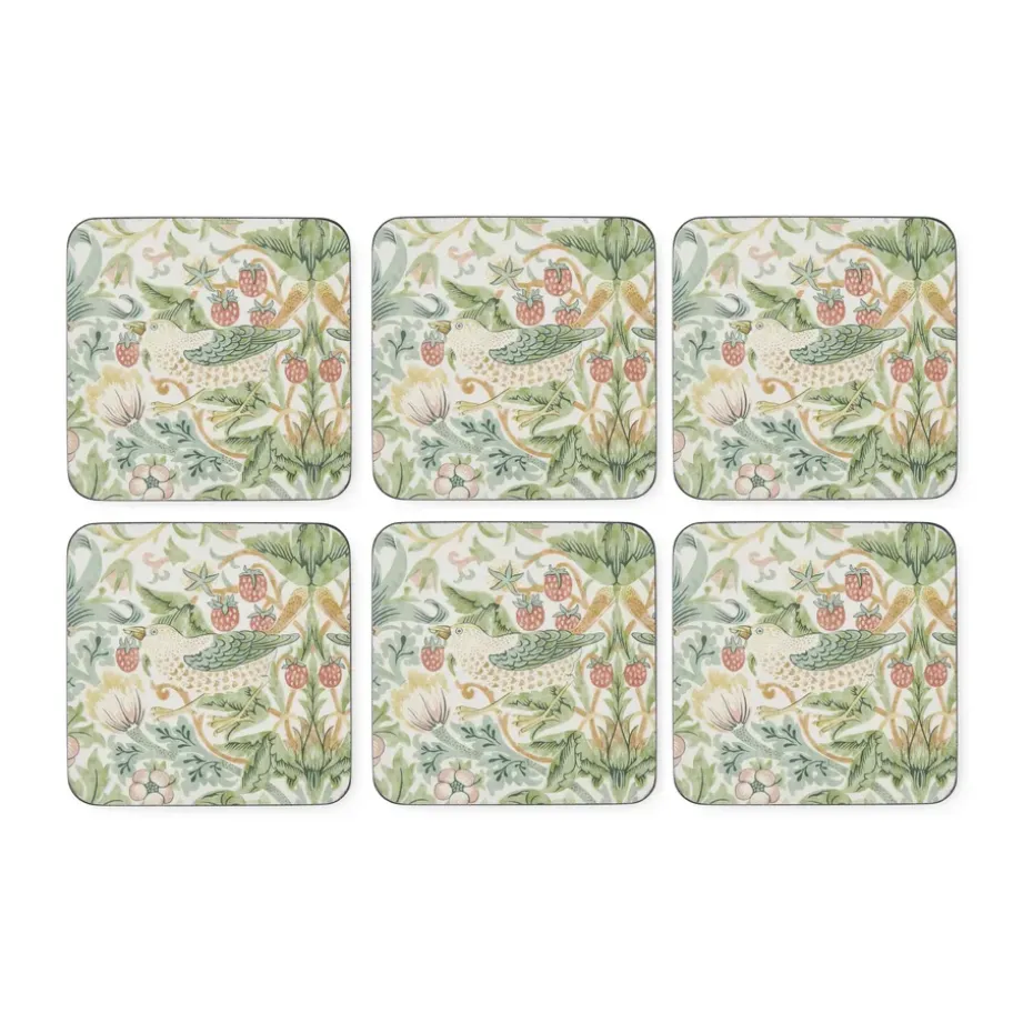 Sous-verre Strawberry Thief lot de 6, Green