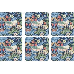 Sous-verre Strawberry Thief lot de 6, Bleu