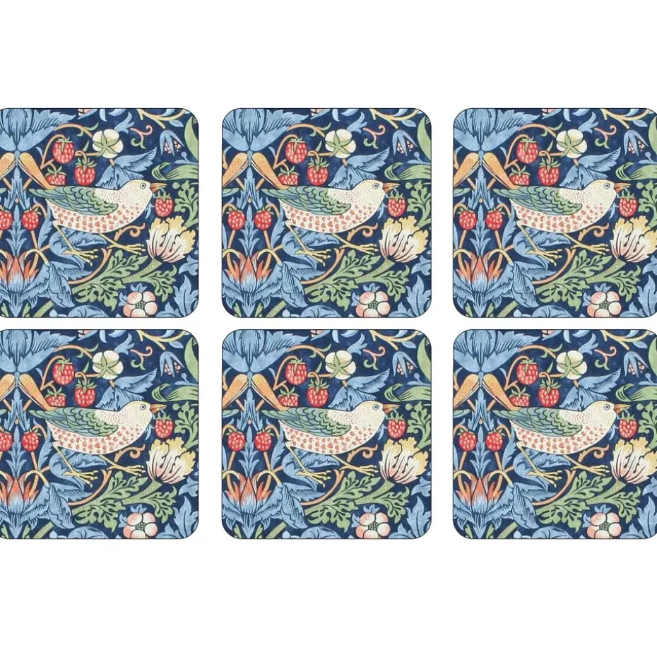 Sous-verre Strawberry Thief lot de 6, Bleu