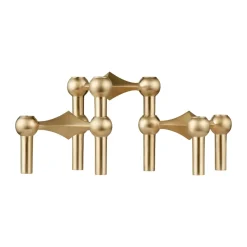 STOFF Nagel bougeoir lot de 3, Laiton brossé