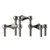 STOFF Nagel bougeoir lot de 3, Noir chrome