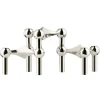 STOFF Nagel bougeoir lot de 3, chrome